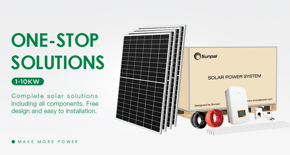 Sunpal on Grid Solar Panel Power System Grid Tie 1000W 5000W 6000W 10000W for Home