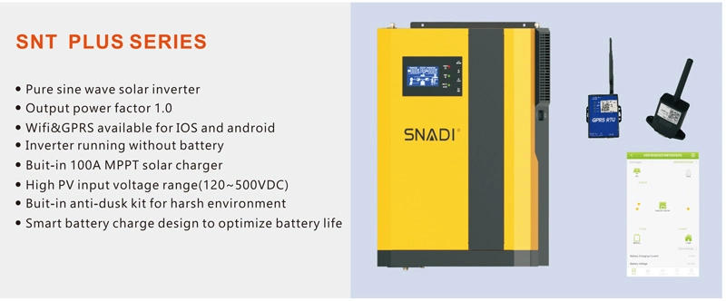 5.5kw 5.5kVA 48V 230VAC High Frequency Hybrid Solar Inverter with 100A MPPT Controller