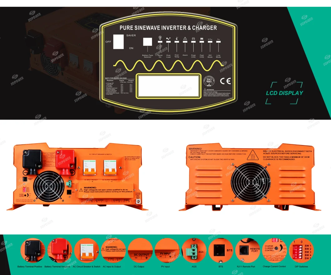 5000W DC to AC Power Inverter Hybrid Solar Inverter Charger 12V/24V-110V/220V