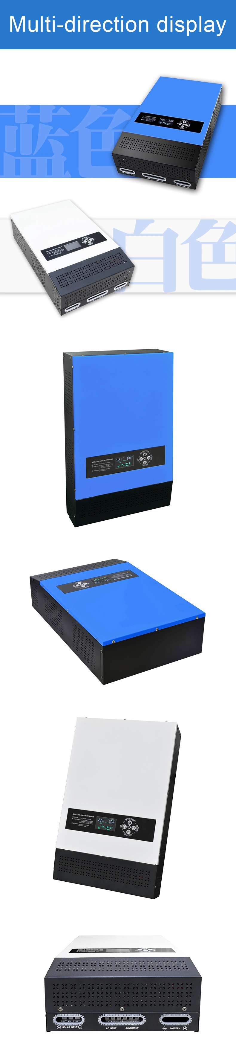 1000W Hybrid Solar Power Inverter Single Phase Manufacturer CE 2000W 3000W Low Frequency