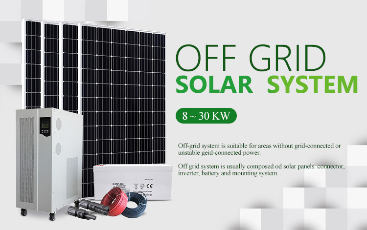 30kw Solar Power System Home 30kw Solar PV Panel System off Grid