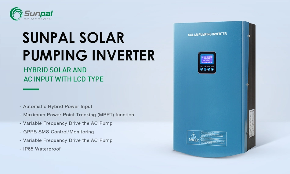 Single Phase Solar Water Pump Frequency Inverter 0.75kw 1.5kw 2.2kw Without Battery