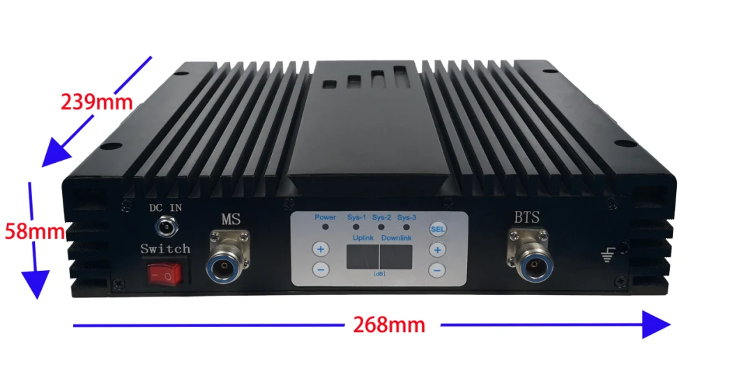 27dBm 850 PCS1900 Aws1700 B2 B4 B5 Tri-Band Repeater Cell Booster GSM Amplifier (GW-27CPA)