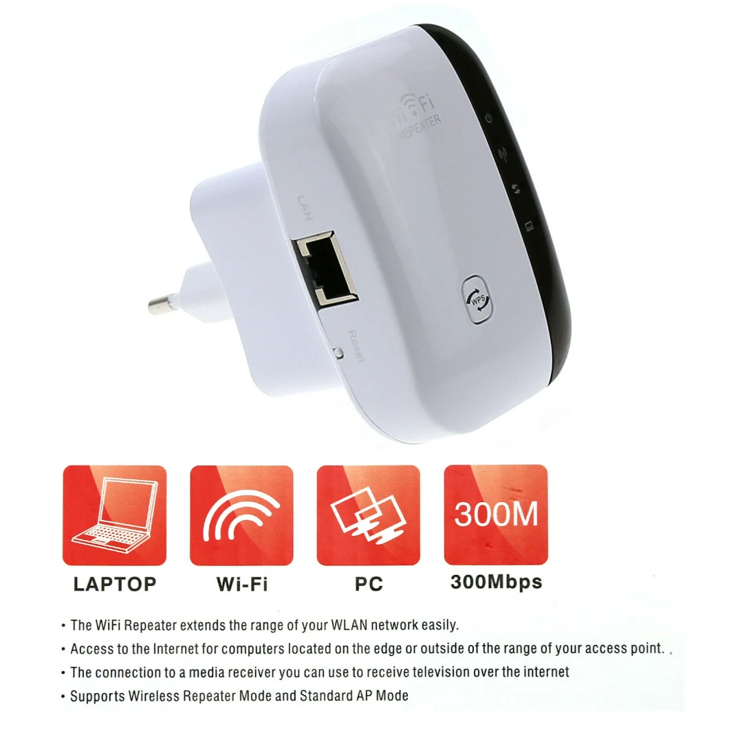 Wholesale 300Mbps 802.11 WiFi Repeater Wireless-N Ap Range Signal Extender Booster Amplifier