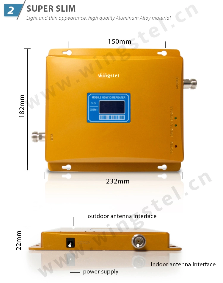 900/2100MHz GSM Repeater 3G Cell Phone Signal Booster for Building