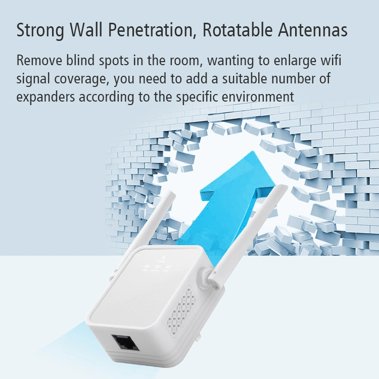 Topleo Long Range Internet Signal Extender Booster 1200Mbps Wireless WiFi Repeater Support Wps One Key Relay