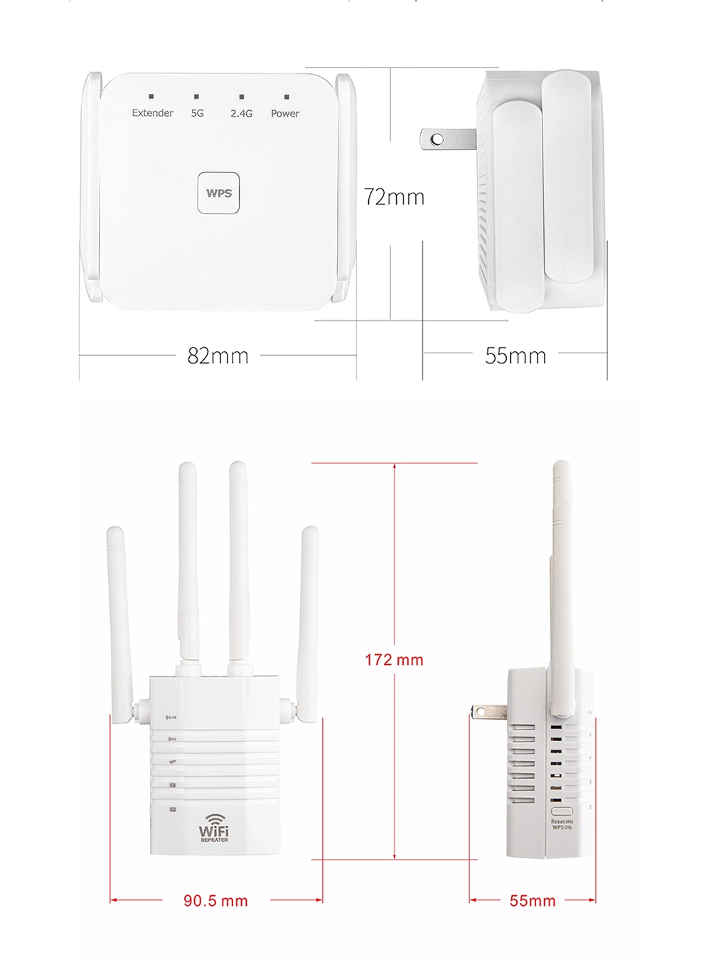 Lyngou LG528 Smart Home Technology Mini Signal Booster Long Range Wireless Portable WiFi Repeater