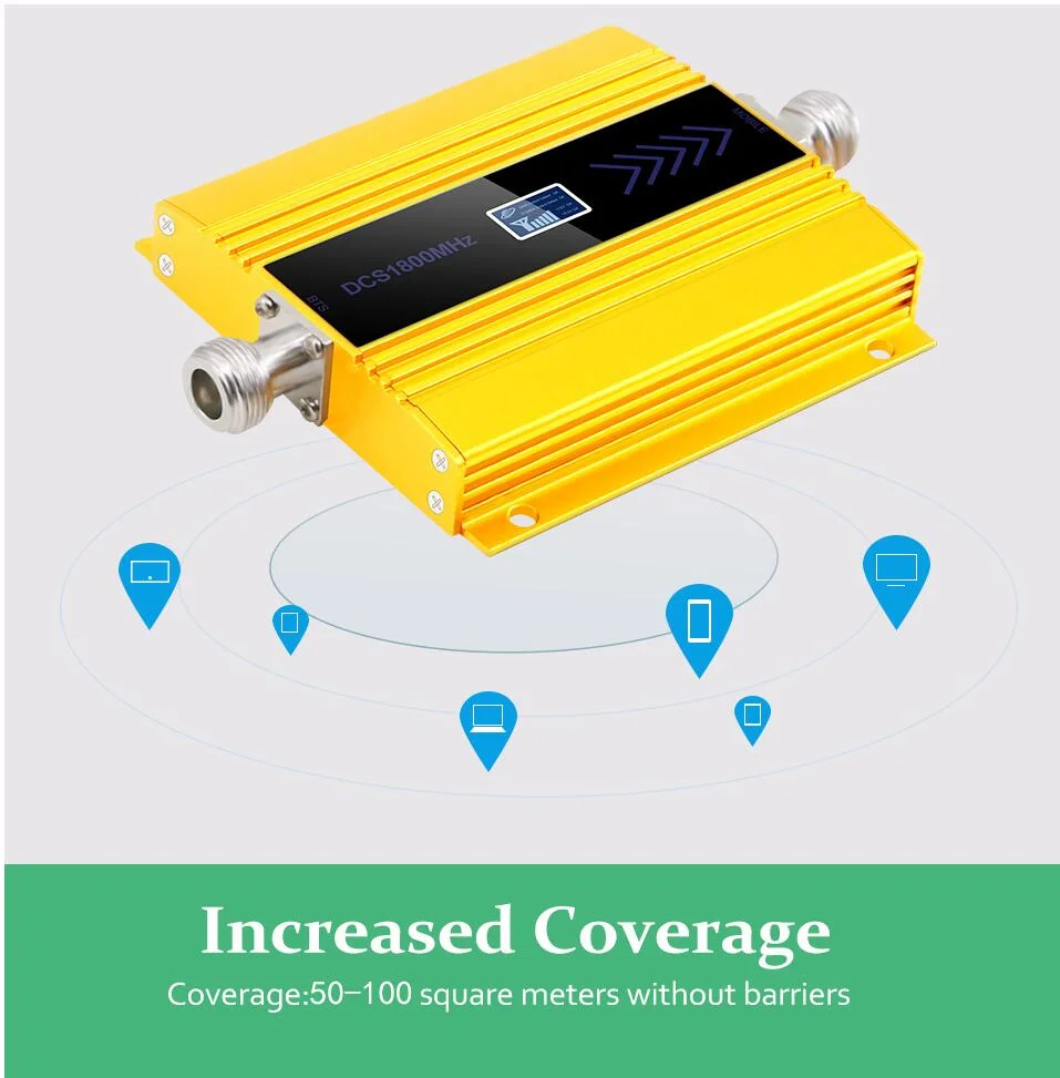 GSM Repeater 1800MHz 4G Cellular Cell Signal Amplifier Booster