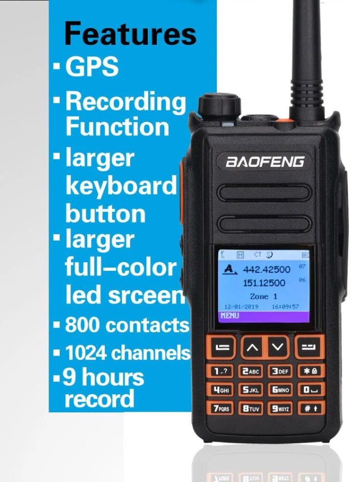 Baofeng Dm X Digital Walkie Talkie GPS Repeater Function LED Color Screen Tier2 Dual Time Slot Dmr Ham Two Way Radio