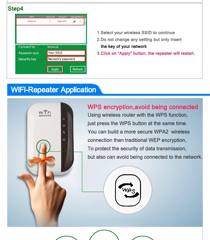 Wireless-N WiFi Repeater Signal Booster 802.11n/B/G Network WiFi Adapter