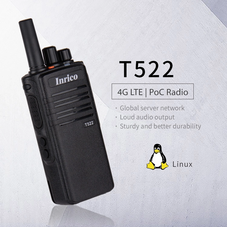 Inrico Network 4G Lte Radio T522 in Walkie Talkie WCDMA/GSM/Lte