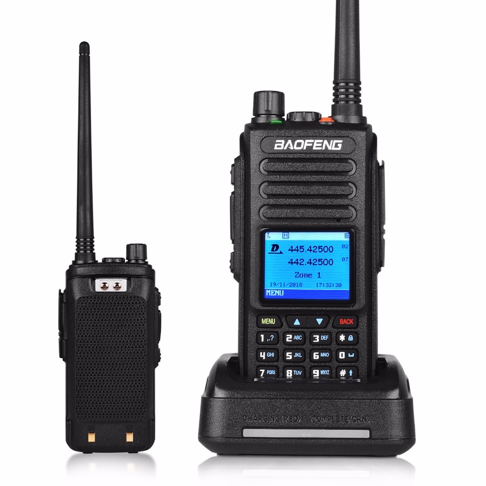 Baofeng Dmr Walkie Talkie Dm-1702 Tier 1+2 Dual Time Slot Dual Band VHF & UHF Two Way Radio Dmr Ham Amateur 2-Way-Radio