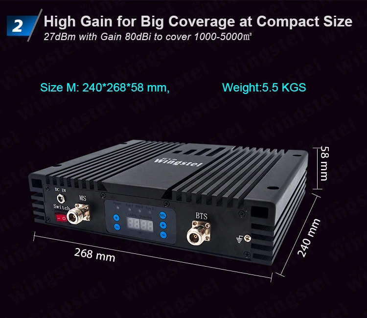 High Power GSM 3G Signal Repeater Use for Big Area