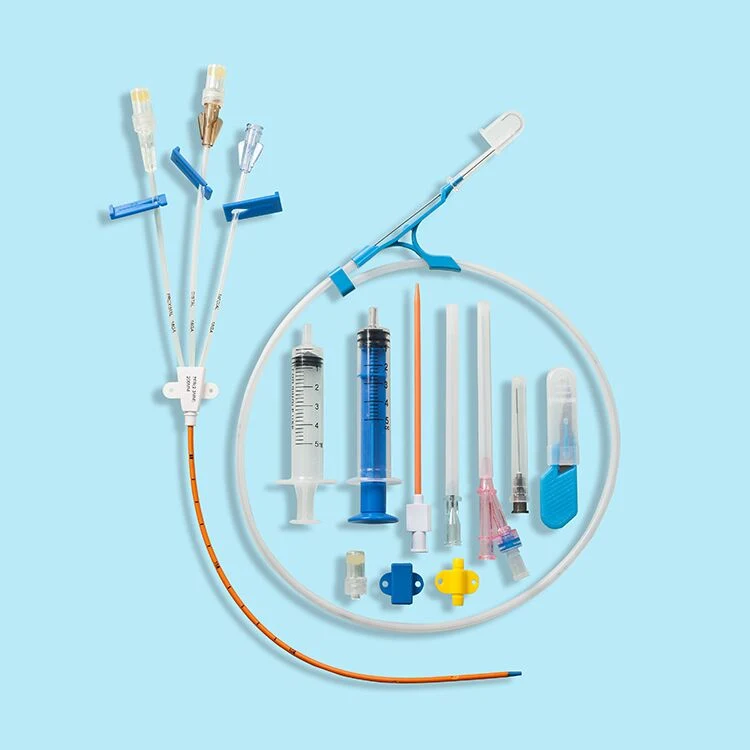 Disposable Medical Central Venous Catheter Simple Package Kit Anti-Microbial CVC Kit