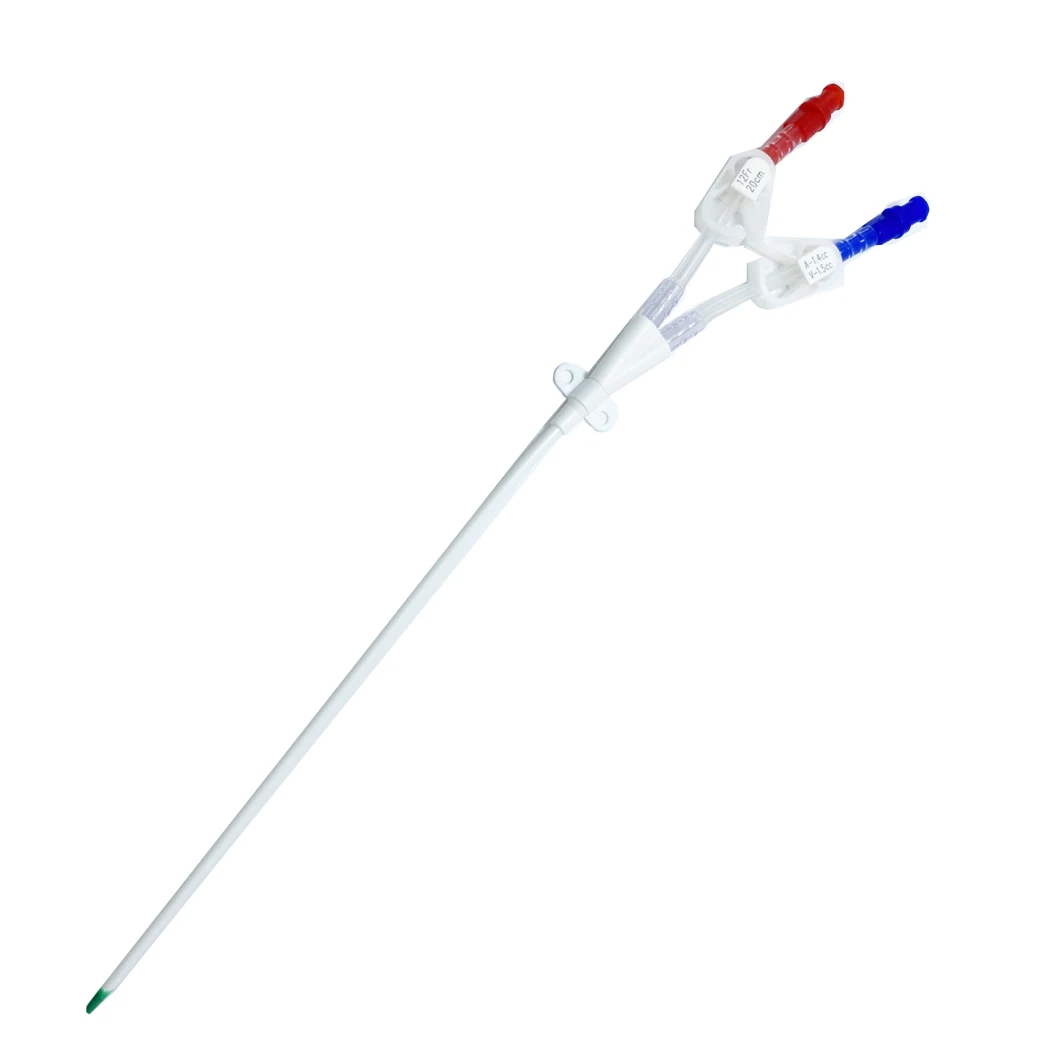 Sterile Medical PU Double Lumen Straight Acute Haemodialysis Catheter Venous Kit Catheter Hc Kit Cross Section 6.5fr 8.5fr 11.5fr 12frx8