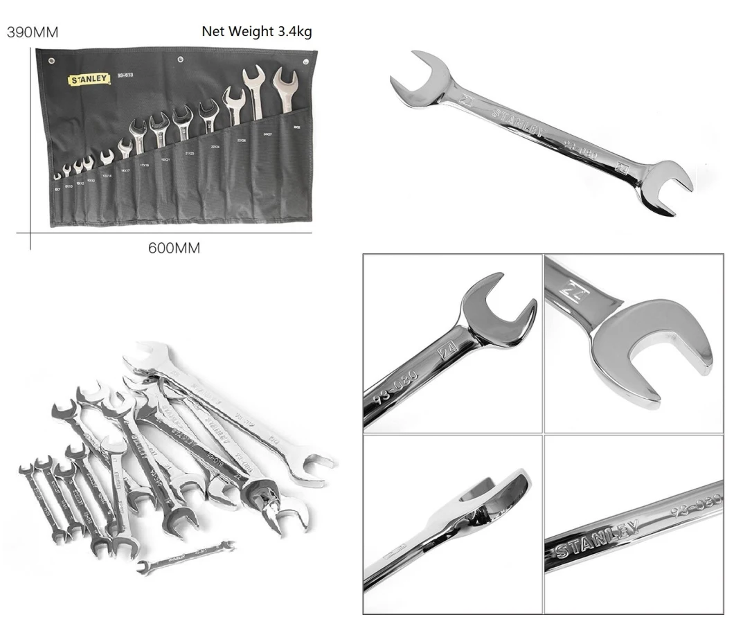Stanley Auto Repairing Tools 13PCS Double Open Ended Spanner Set (93-613-22)