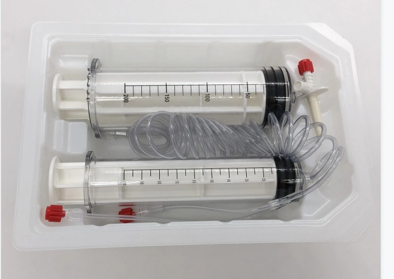 Medical Lf Syringe and CT High Pressure 200ml Angiographic Syringe