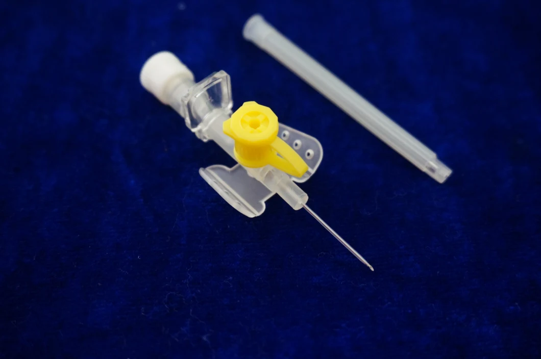 Medical Disposable Infusion Catheter Butterfly Type with Injection Port 24G