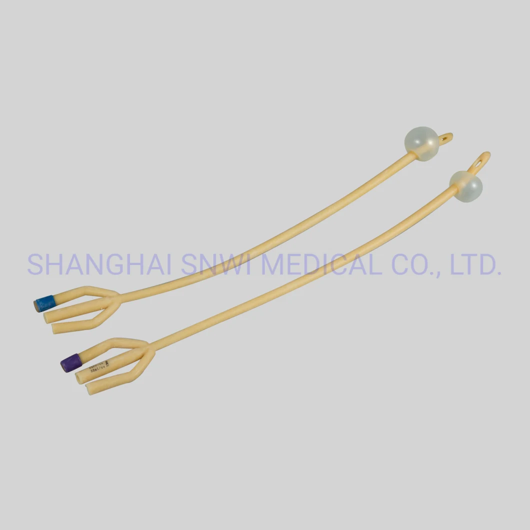 3-Way Pediatric Latex Foley Catheter Silicone Coated Disposable Factory