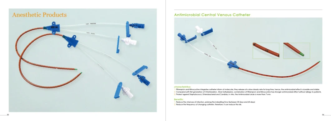 Single Triple Lumen Antimicrobial Peripherally Inserted Catheter Central Venous