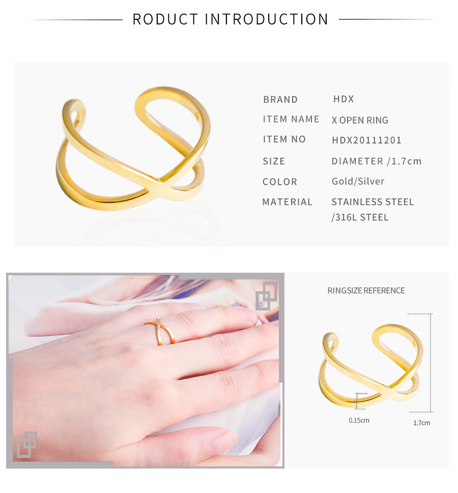 Personalized Simple Accessory Ring X Open-Ended Ring