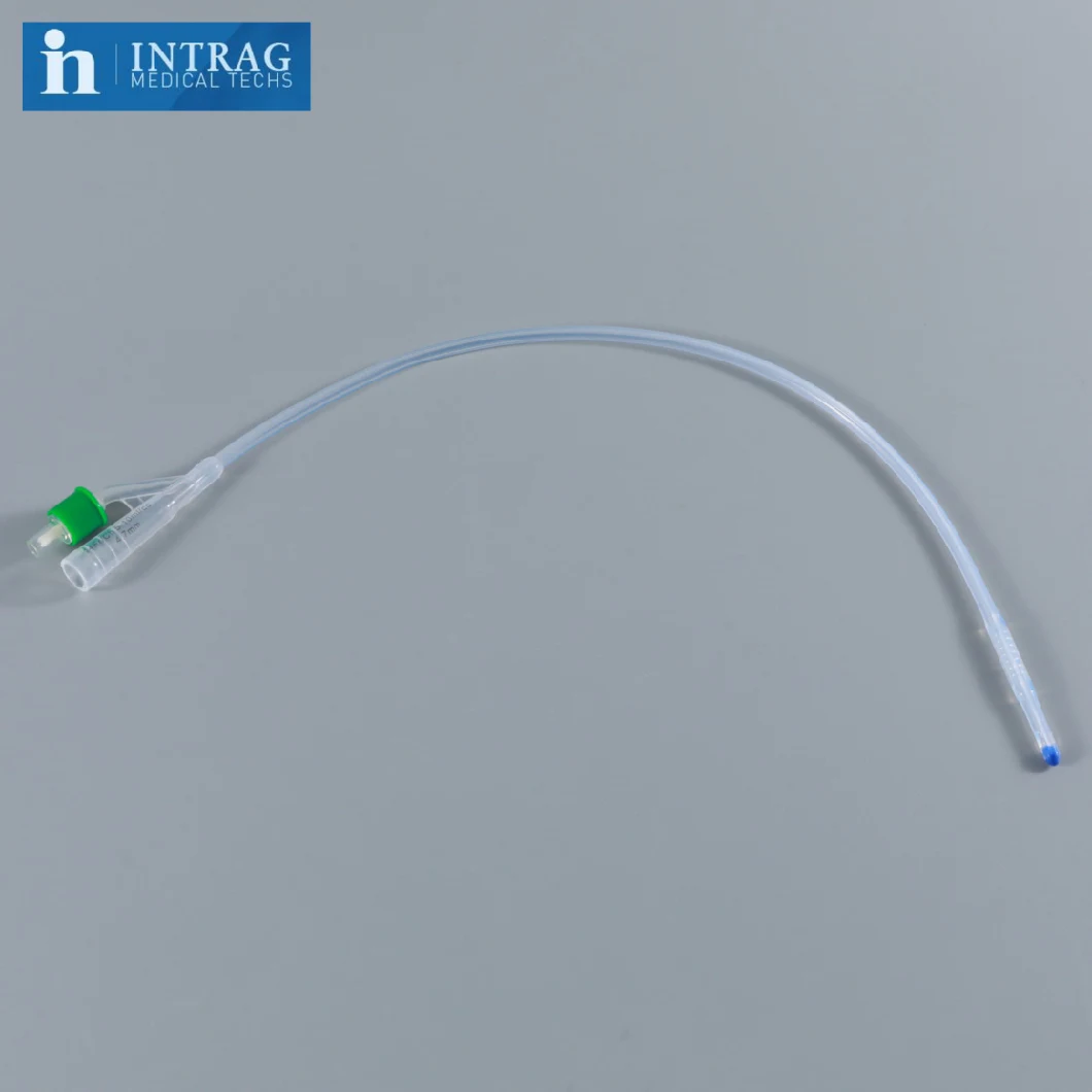 Factory Foley Catheter 100% Silicone Coated Latex Foley Catheter, Foley Balloon Catheter 1way, 2way, 3way with CE ISO Approval Intrag