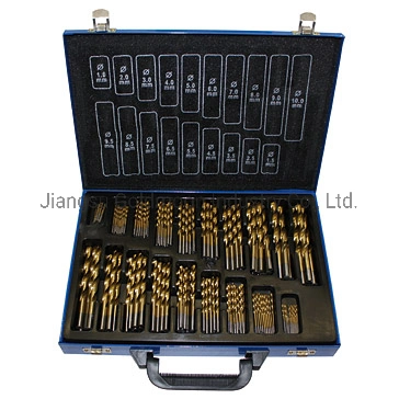 170PCS DIN338 HSS Driver PDC Twist Diamond Core Drill Bit Set in Metal Case