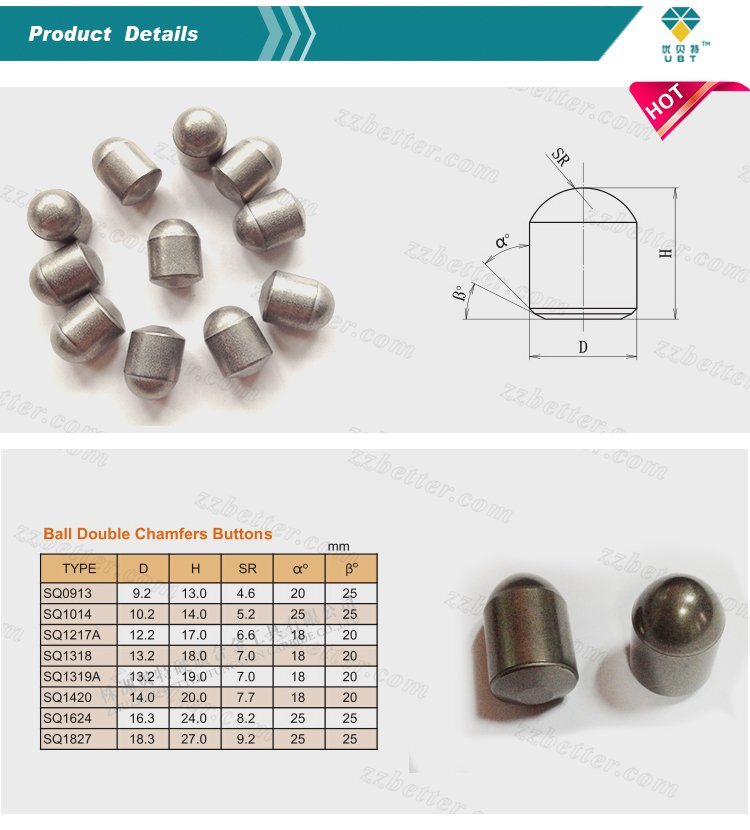 Tungsten Carbide Mining Tips for Button Drills