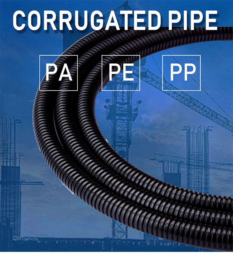 Split /Non-Split Tubing Wire Loom Corrugated PE Polyethylene Electrical Flexible Pipe