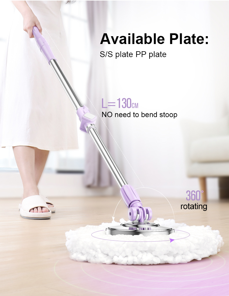 360 Degree Rotatable Handle Length Can Extend Easy Floor Mop