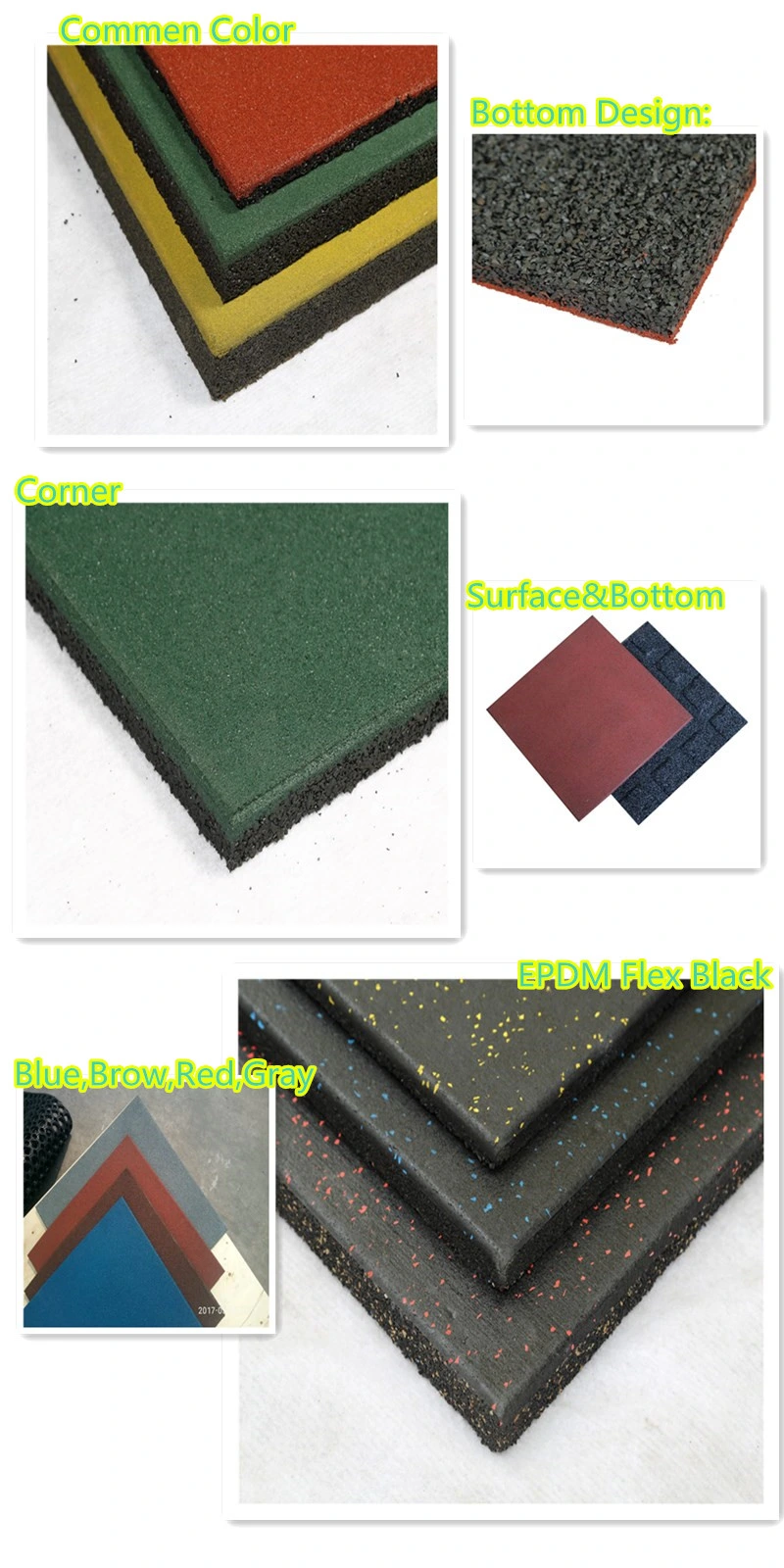 20mm Thickness Rubber Floor Tile for Horse Stable Rubber Stable Mat