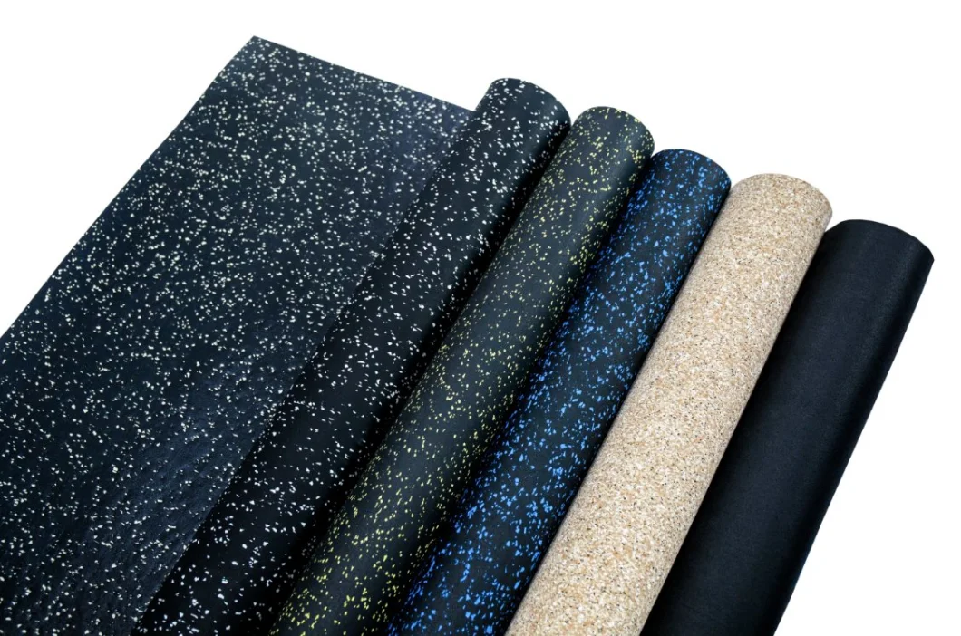 Custom Heavy Duty Rubber Sheet Non-Slip Rubber Floor Roll Gym Flooring Mat
