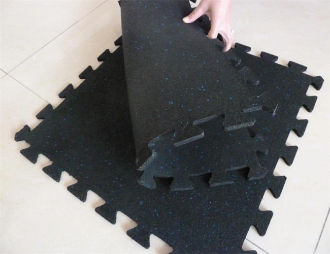 Oil Resistance Rubber Mat, Anti-Slip Interlocking Gym Rubber Floor Mat, Outd or Rubber Mat