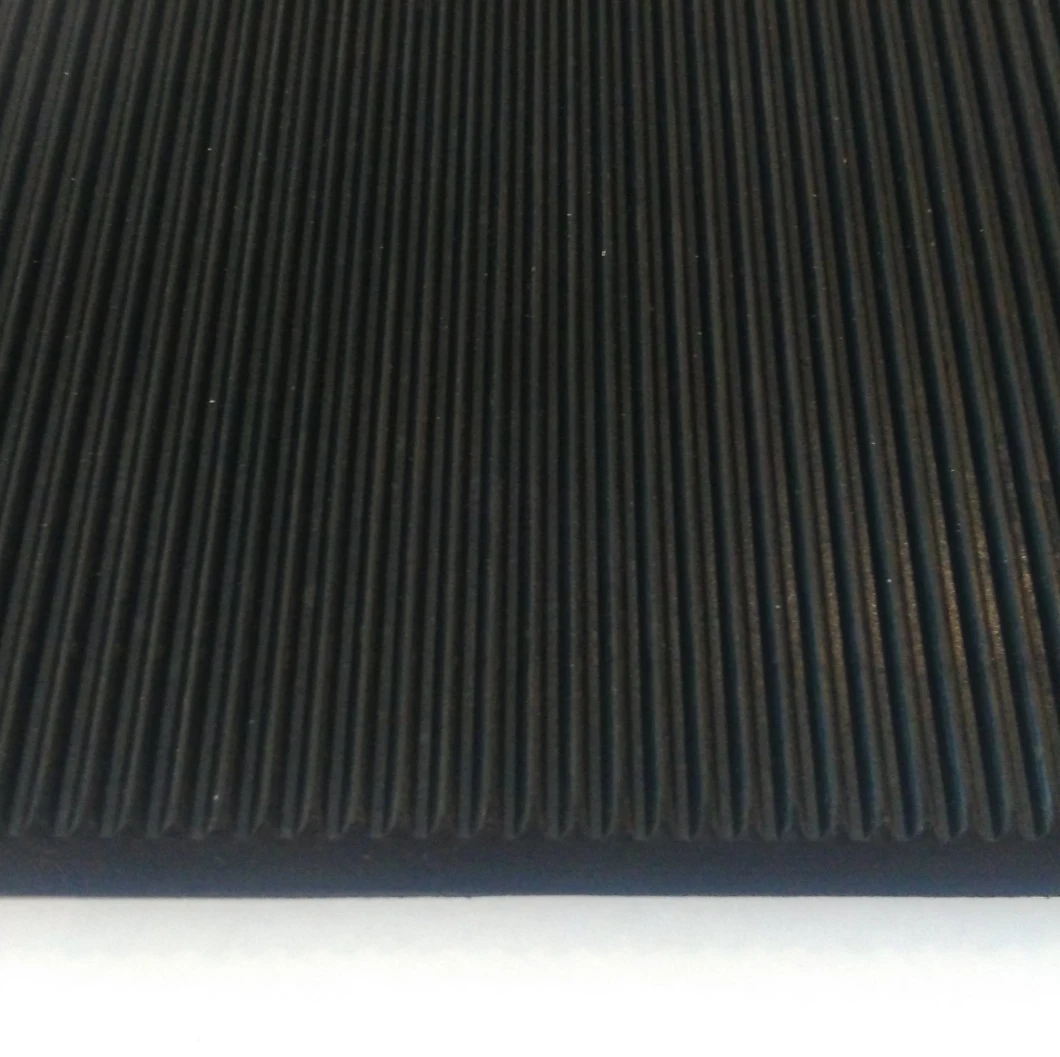 Anti-Slip Fine Ribbed Rubber Flooring Mat Sheet Roll Rubber Mat