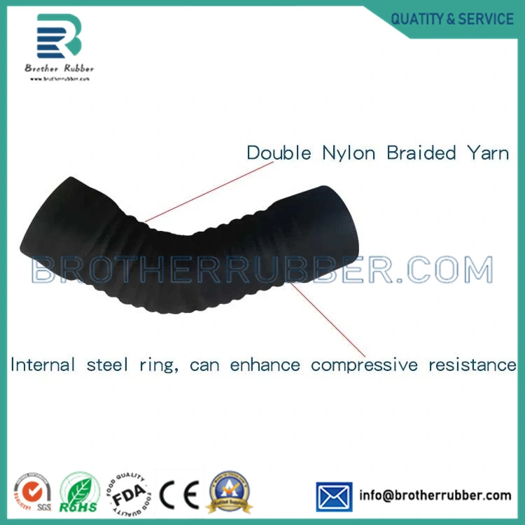 Polyester Reinforced Automotive Hydraulic Rubber Black Heater Hose HVAC Radiator Hose
