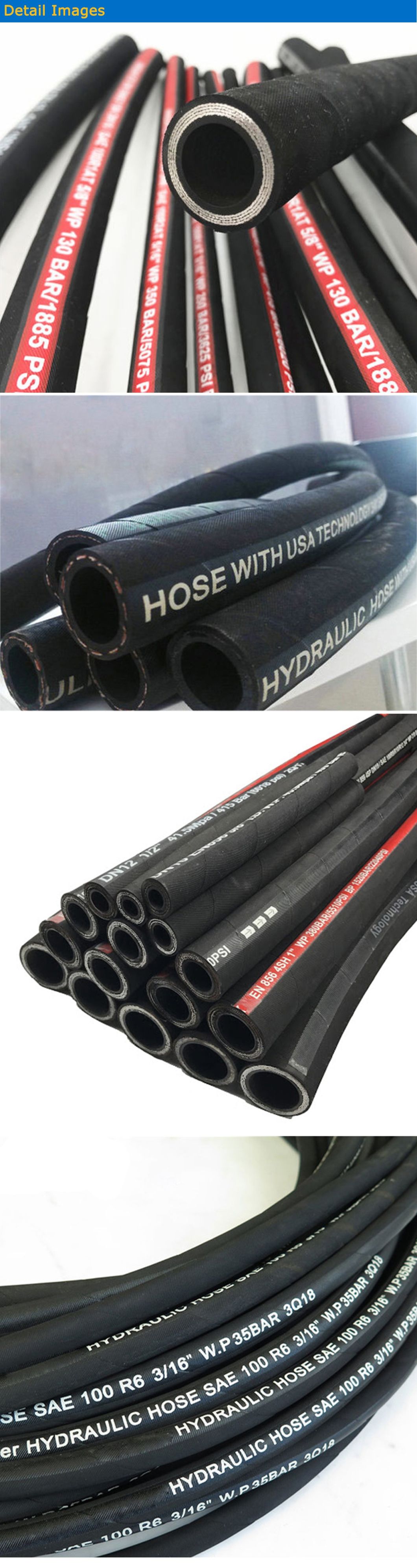 1 Inch Oil Resistant Cooler 10mm High Pressure Hydraulic Rubber Hose 1/2 Inch