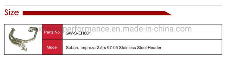 Subaru Impreza 2.5RS 97-05 Stainless Steel Polished Exhaust Header