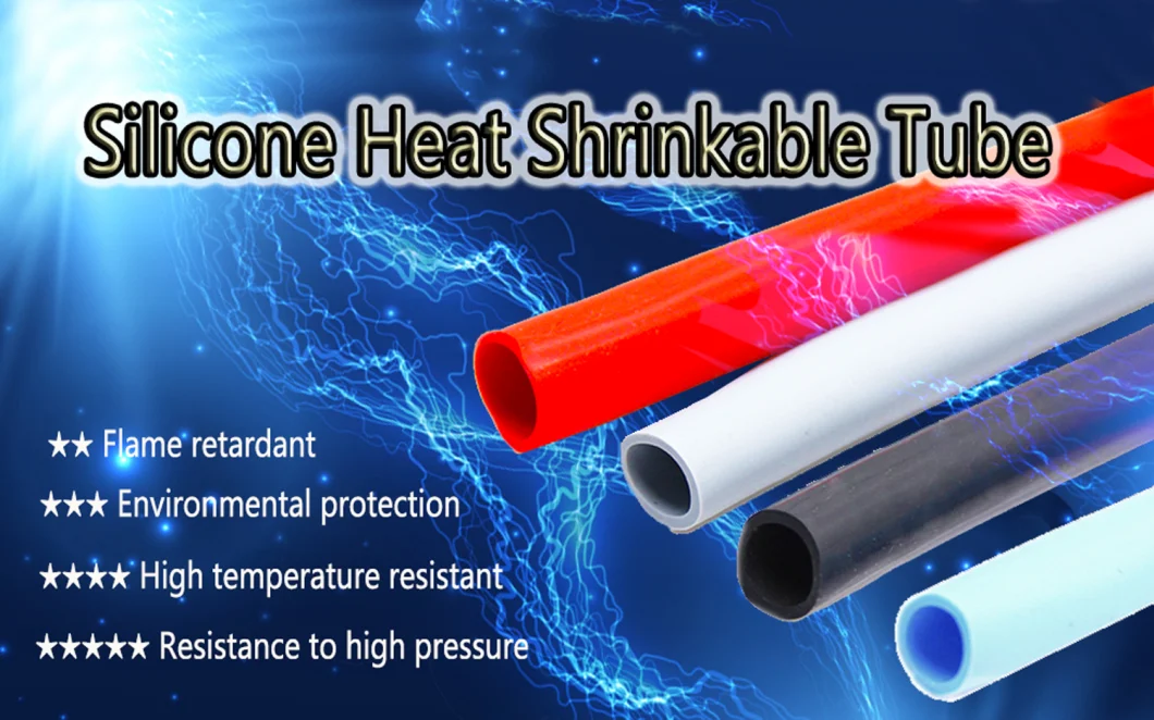 High Temperature Resistant Flexible Silicone Rubber Heat Shrink Tubing Used for Resistance Insulation Field