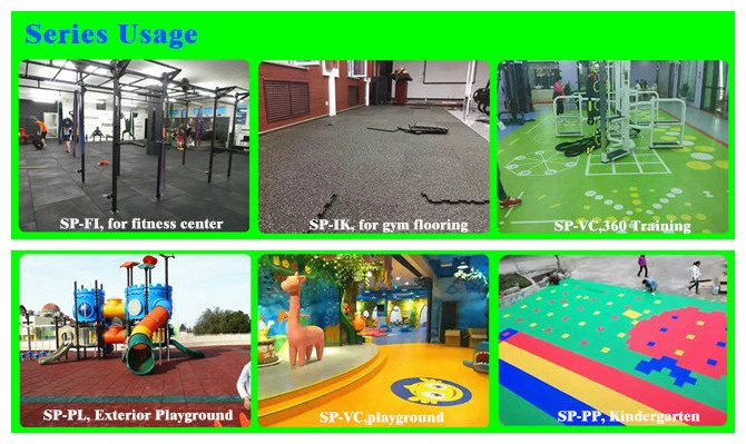 Ce Certified High Quality 1 Inch Thick Rubber Playground Mat