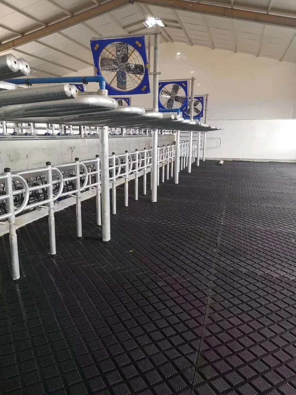 Horse Stall Mats, Livestock Rubber Flooring, Rubber Cow Mats in Roll with 17mm Thickness