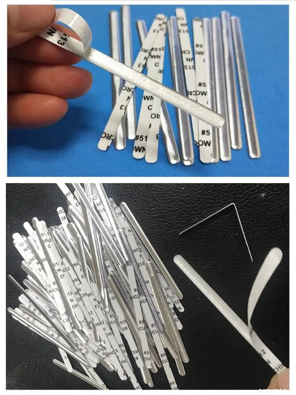Factory in Stock Plastic Nose Wire for Nose Bridge Strip Aluminium Nose Strip with Adhesive