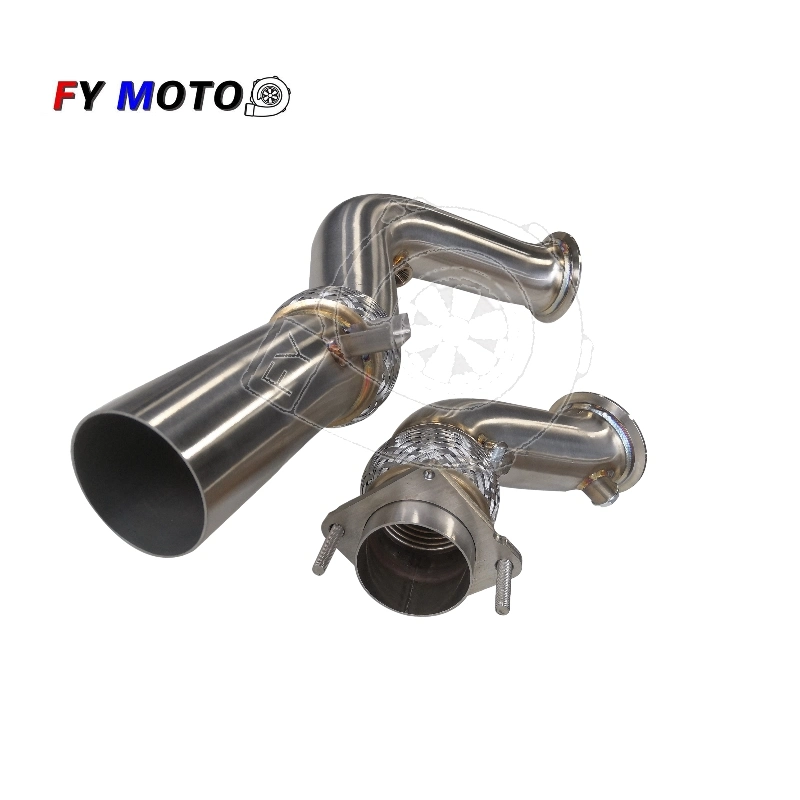 for BMW F80 F82 M3 M4 S55 with Flexible Pipe Stainless Steel Turbo Exhaust Downpipe