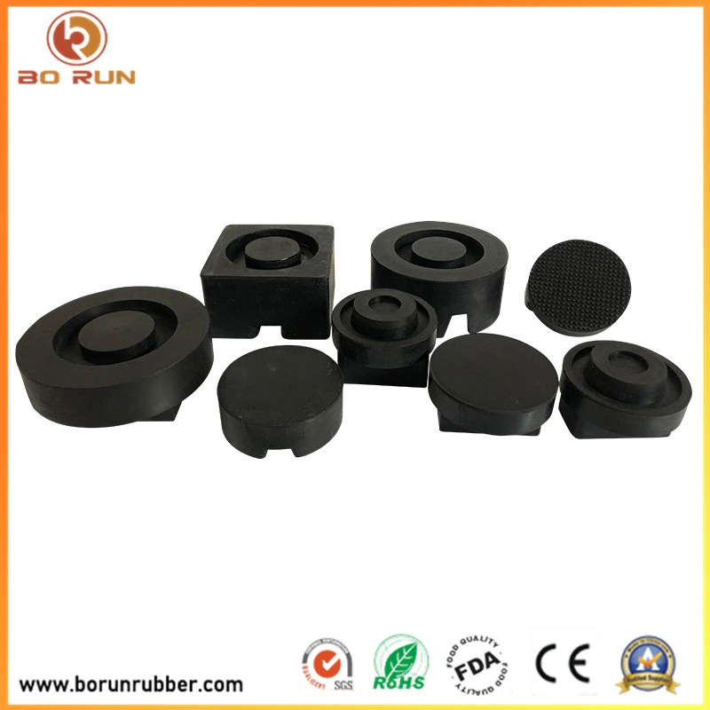 Customizable Universal Slotted Frame Rail Protector Rubber Pad Jack Support Block Black Rubber Jack Pad