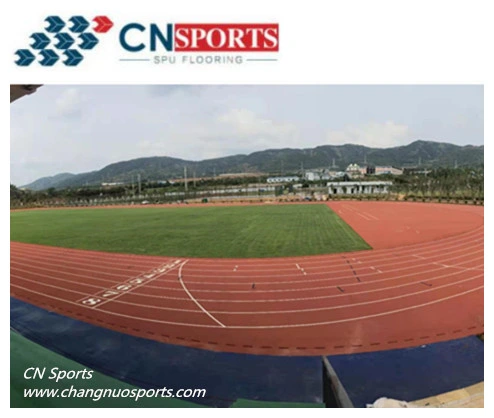 Iaaf Approved 13mm Sandiwhich Athletic Rubber Running Track with Broadcast Surface