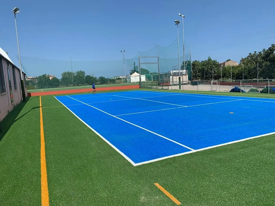 Synthetic Blue Tennis Court Mat and Padel Hockey Leisure Artificial Turf Grass