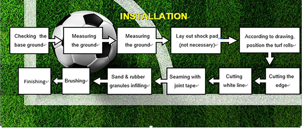 Soccer Sport Sporting Grass 50mm Artificial Football Lawn