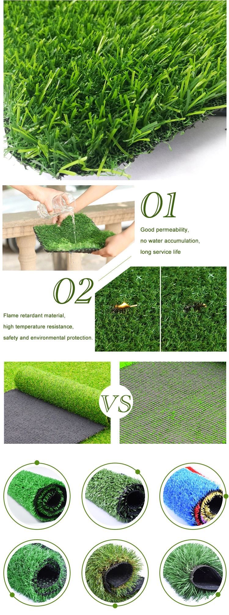 Factory Price Roller Hockey Floor Grass Carpet Color Artificial Grass Synthetic Lawn