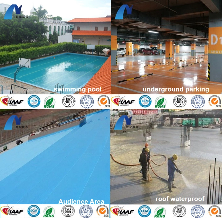 All Weather Iaaf Certified Water-Based Runway Top Coat Courts Sports Surface Flooring Athletic Running Track