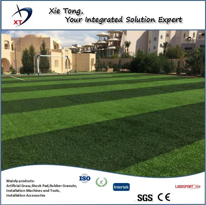 Stem Fiber Shape 8 Years Warranty Football Synthetic Turf Soccer Synthetic Grass