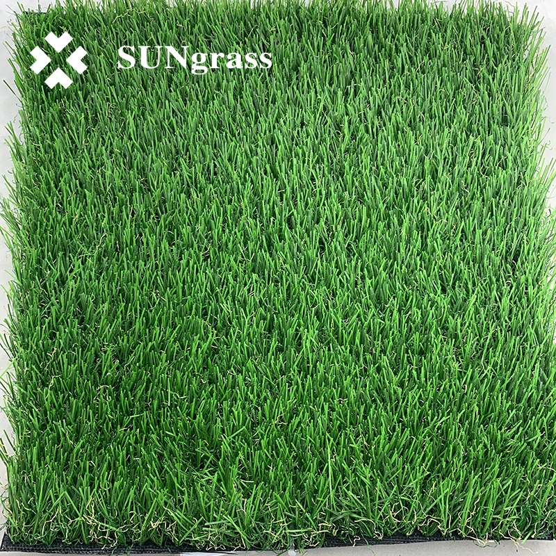 35mm 4-Tones with Stem Landscape Lawn Artificial Grass Synthetic Turf for Decoration